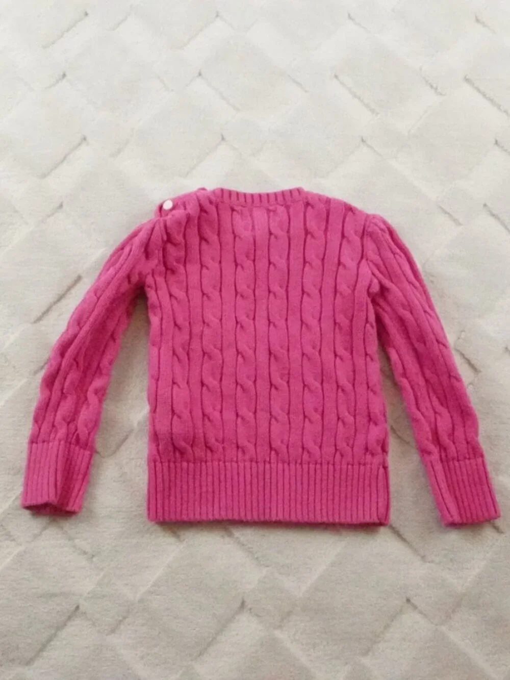 Polo Ralph Lauren Cable Knit Sweater Girls 2 Youth Pink